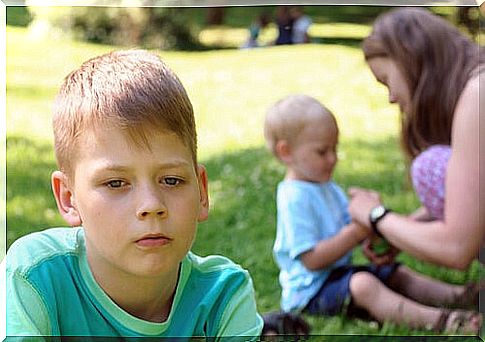 older brother jealous of the attention given to the younger